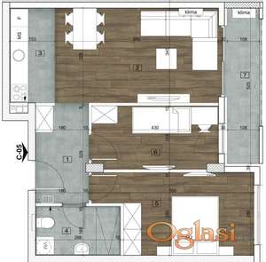 Trosoban 60m2 Novogradnja Povrat PDV-a